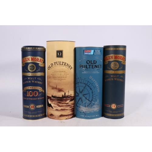 191 - Four bottles of single malt Scotch whisky including OLD PULTENEY Navigator 46% abv 70cl, OLD PULTENE... 