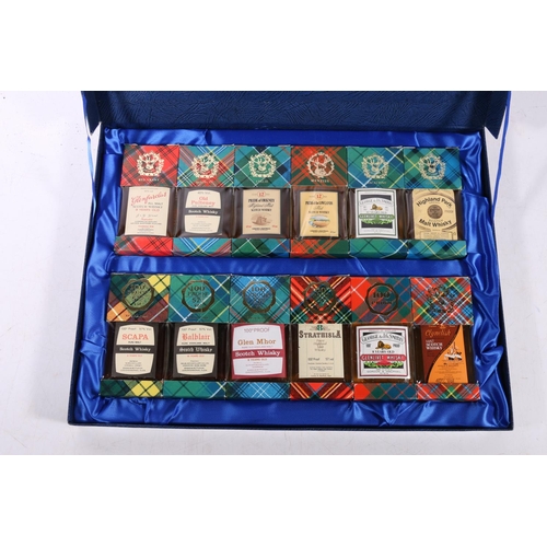 208 - Fortnum and Mason of London whisky miniature gift set of Gordon and Macphail bottles including CLYNE... 