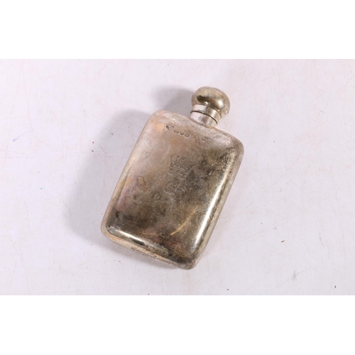 462 - Edward VII silver hip flask engraved with crowned C, by Goldsmiths and Silversmiths Company Limited,... 