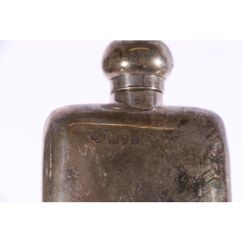 462 - Edward VII silver hip flask engraved with crowned C, by Goldsmiths and Silversmiths Company Limited,... 