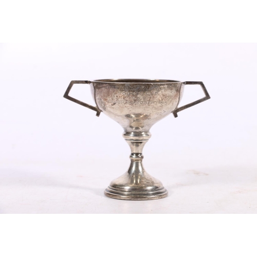 463 - George VI silver trophy prize cup with inscription 