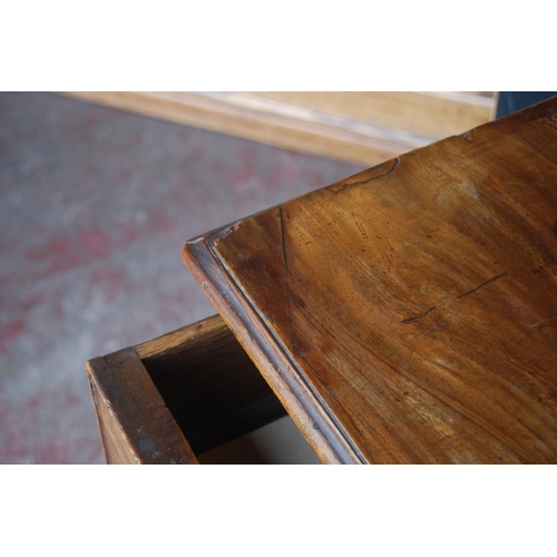 337 - George III mahogany bachelor's chest of four graduated drawers, on bracket feet, 84cm high, 86cm wid... 