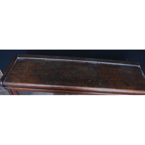 339 - Globe Wernicke oak stacking bookcase, with three glazed sections, on base, with label to each sectio... 