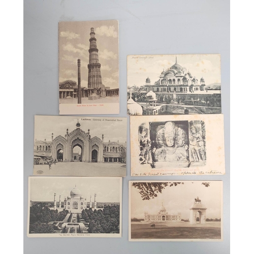 203 - Bag containing over 100 early 20th century postcards mostly of egyptian, Indian & middle eastern... 