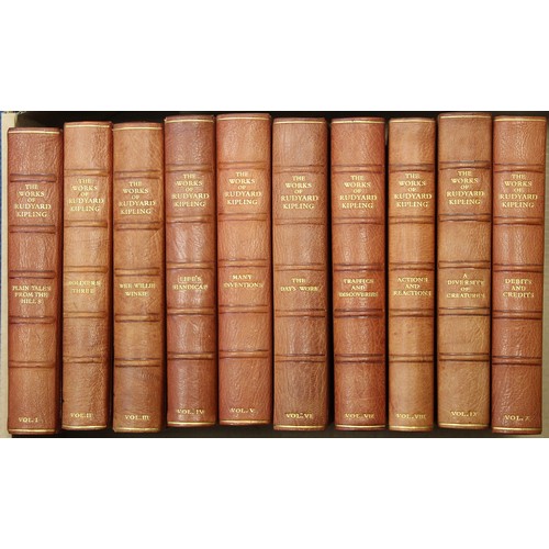 200 - KIPLING RUDYARD.  The Sussex Edition of the Complete Works in Prose & Verse. 35 vols. Ltd. ed. 4... 