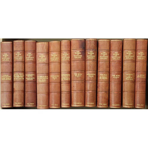 200 - KIPLING RUDYARD.  The Sussex Edition of the Complete Works in Prose & Verse. 35 vols. Ltd. ed. 4... 