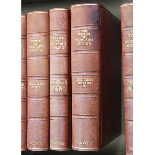 200 - KIPLING RUDYARD.  The Sussex Edition of the Complete Works in Prose & Verse. 35 vols. Ltd. ed. 4... 