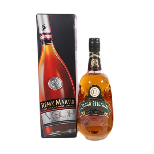 164 - Two bottles including GRAND MACNISH 12 year old blended Scotch whisky 40% abv 70cl and REMY MARTIN V... 