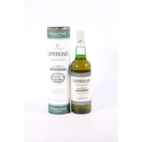 158D - LAPHROAIG 10 year old Islay single malt Scotch whisky 'Straight From The Wood Original Cask Strength... 