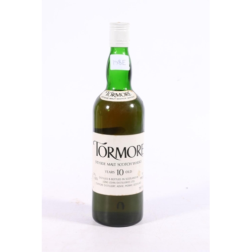 158E - TORMORE 10 year old Speyside single malt Scotch whisky 70° proof 26 2/3 fl ozs 75.7cl. 