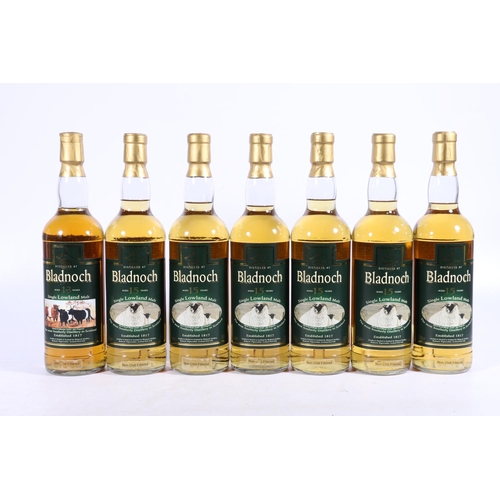 158G - Seven bottles of BLADNOCH 13 year old Lowland single malt Scotch whisky 70cl vol 55% abv. (7).