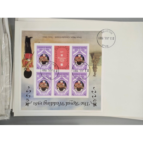 182 - Box containing a large quantity of stamps, first day covers and albums relating to the Royal Wedding... 