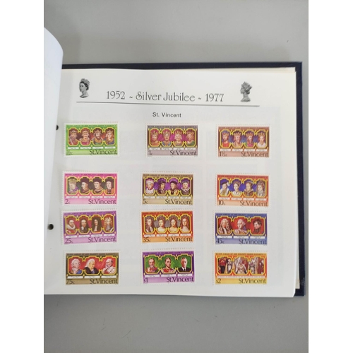 183 - Three postage stamp albums relating to Queen Elizabeth II Silver Jubilee 1977 to include British &am... 