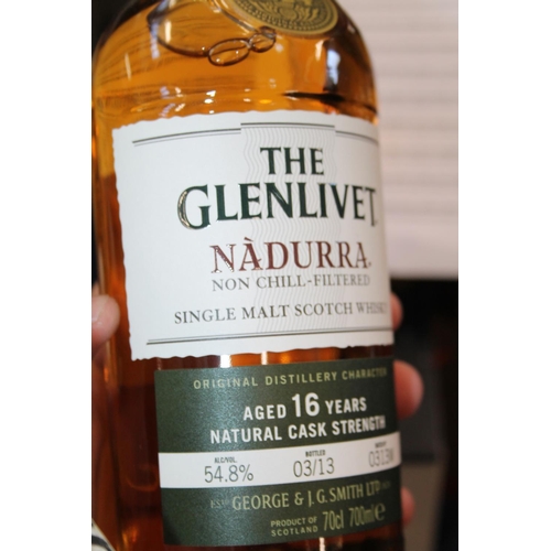 194 - Four bottles of THE GLENLIVET single malt Scotch whisky including 15 year old 40% abv 70cl, 12 year ... 