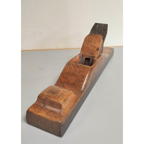 221 - Antique Victorian jointer plane of hardwood (likely maple) construction with blade by Mathieson &amp... 