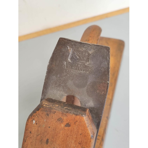 221 - Antique Victorian jointer plane of hardwood (likely maple) construction with blade by Mathieson &amp... 