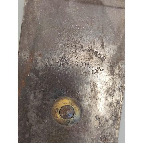 221 - Antique Victorian jointer plane of hardwood (likely maple) construction with blade by Mathieson &amp... 