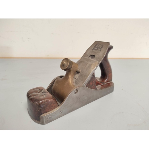 222 - Two early 20th century woodworking smoothing planes. One by W Marples & Sons Hibernia with steel... 