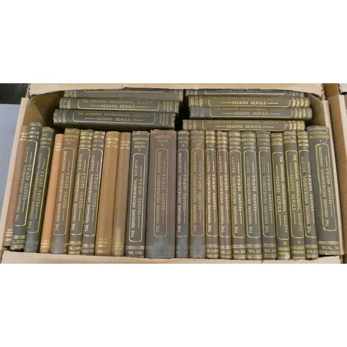 17 - YORKSHIRE ARCHAEOLOGICAL SOCIETY.  Publications. 80 various vols., mainly in orig. bdgs.&n... 