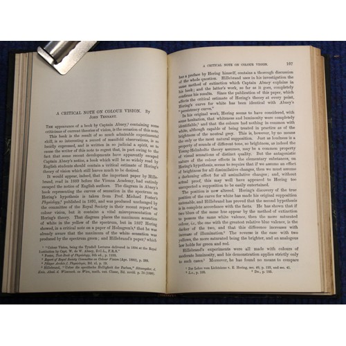 62 - Scientific Papers.  Bound vol. in green half calf of 8 papers from Cambridge Philosophical... 