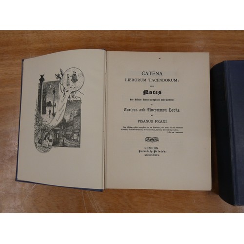 40 - FRAXI PISANUS.  Index Librorum Prohibitoru being Notes on Curious & Uncommon Books. 3 ... 