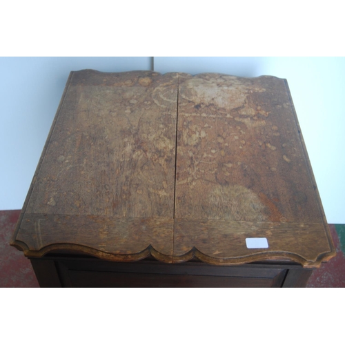 343 - 'The Eclipse' patent mahogany cocktail/drinks cabinet, patent no. 15398, the two-division top openin... 