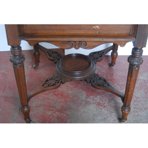 343 - 'The Eclipse' patent mahogany cocktail/drinks cabinet, patent no. 15398, the two-division top openin... 