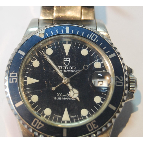 62 - Gent's Tudor Prince Oysterdate Submariner watch, 200m/600, stainless steel, with blue dial and bezel... 