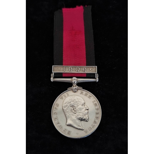 147 - Edwardian Natal- 1906 Natal Medal with clasp awarded to PTE M.Cherry Durban Light Infantry with acco... 