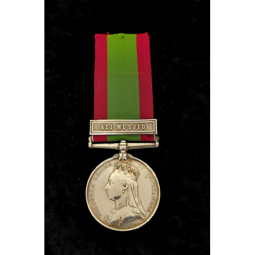 150 - Victorian 2nd Afghan War- 1881 Afghanistan medal with Ali Musjid bar awarded to 823 Pte M.W Ward 1/1... 