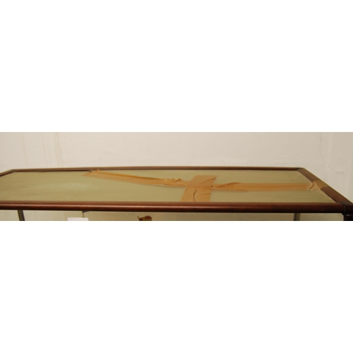 148 - Late Victorian model of a clipper enclosed in a mahogany glazed display case, overall 57cm high, 80c... 