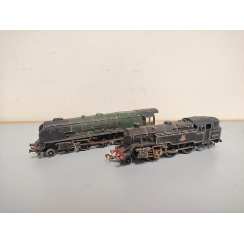 63 - Large collection of Hornby Dublo 00 gauge locomotives, rolling stock, scenery & a power supply.