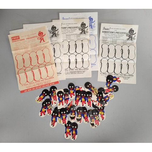 215 - Robertson's Preserves: Quantity of vintage paper Golliwog tokens and six paper forms. Approximately ... 