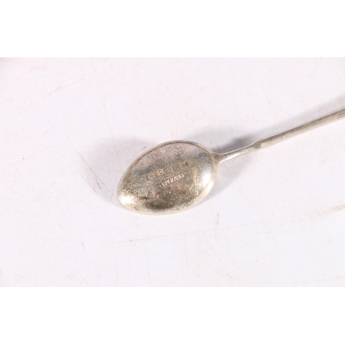 3 - Cased set of six sterling silver and enamelled teaspoons, H Clifford Davis Ltd, Birmingham, 1959, 67... 
