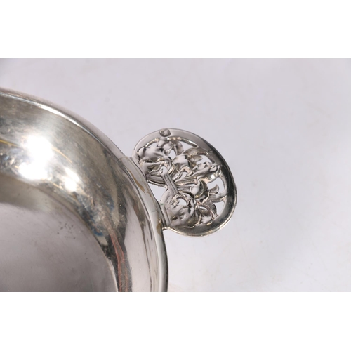 51 - Pair of French silver twin handled taste vins, maker A.Risler and Coure of Paris, 14.5cm wide, 187g.