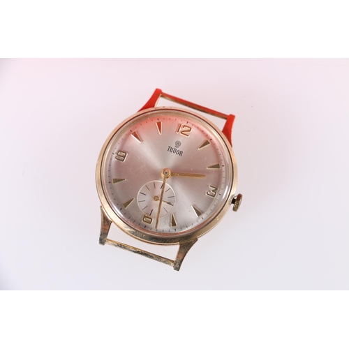 90L - Gents 1960's 9ct gold Tudor wristwatch with subsidiary seconds dial & applied baton markers. Rol... 