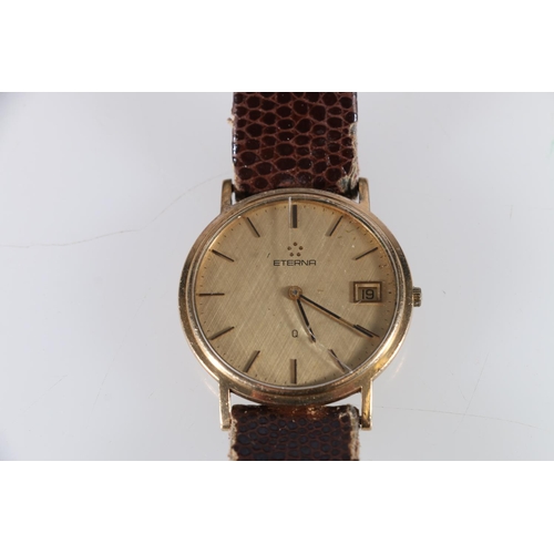 90T - Gents 9ct gold cased Eterna wristwatch.