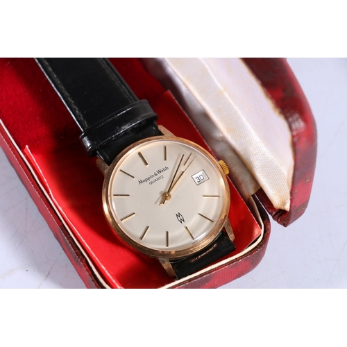 98 - 9ct gold Mappin and Webb gents wristwatch with Quartz movement, 'British Rail J.K.T Fyfe in apprecia... 