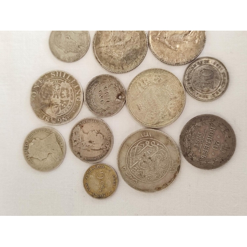 119 - World silver coins to include an 1843 German Hesse-Darmstadt 6 Kreuzer, a 1912 Newfoundland 5 cents,... 