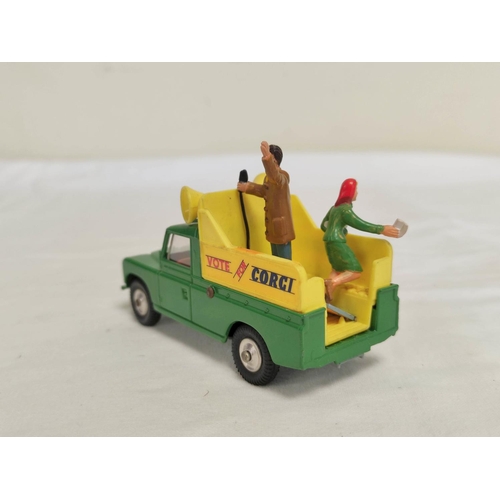 18 - Corgi Toys- Boxed no 472 Public Address Vehicle in clean condition with green and yellow body, Glida... 