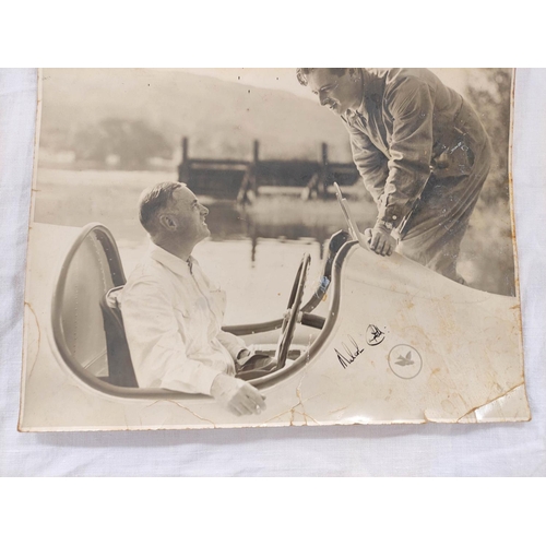 233 - Sir Malcolm Campbell (1885-1948). Signed 30x25cm photograph of motor racing legend Sir Malcolm Campb... 