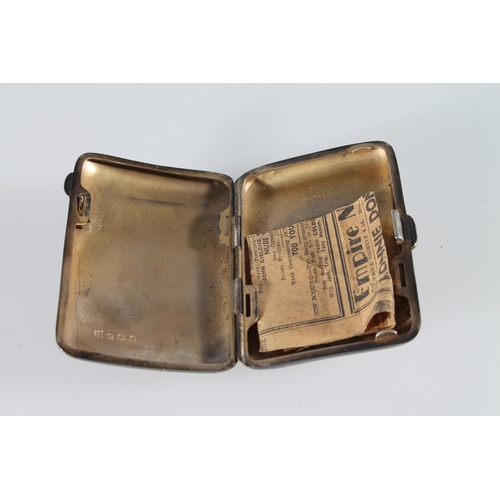 506 - Sterling silver cigarette case, Birmingham, William Neale and Son Ltd, 77g.