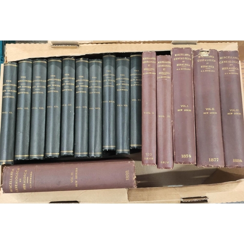 151 - HARWOOD H. W. F.&nbsp;&nbsp;The Genealogist, A Quarterly Magazine. New Series, vols. 11 to 20. Illus... 