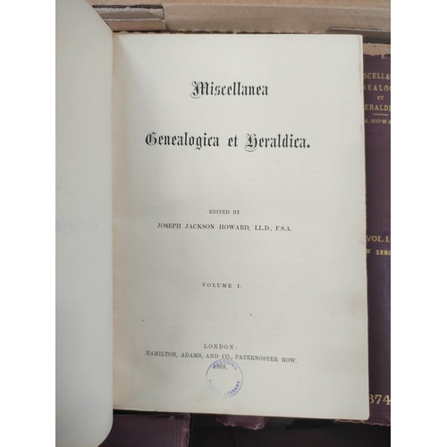151 - HARWOOD H. W. F.&nbsp;&nbsp;The Genealogist, A Quarterly Magazine. New Series, vols. 11 to 20. Illus... 