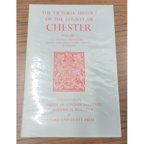 154 - HARRIS B. E. (Ed).  Victoria History of the County of Chester. Vols. 1 to 3. Illus. Quarto. Orig. re... 