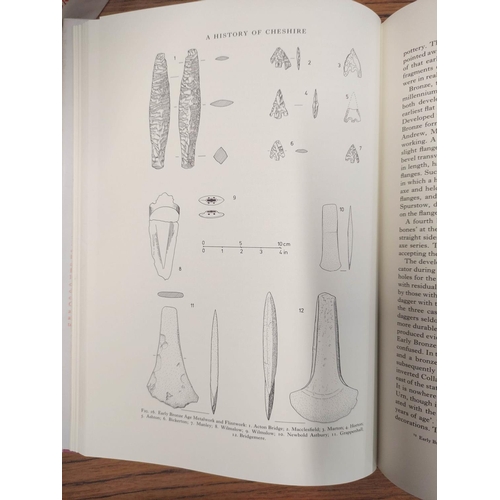 154 - HARRIS B. E. (Ed).  Victoria History of the County of Chester. Vols. 1 to 3. Illus. Quarto. Orig. re... 
