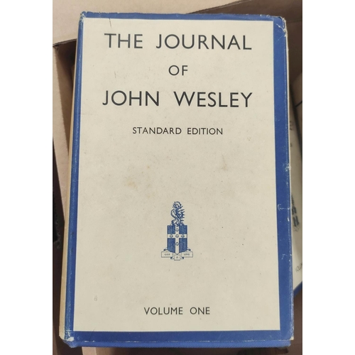 158 - WESLEY JOHN.&nbsp;&nbsp;The Journal, ed. by Nehemiah Curnock. 8 vols. Illus. Orig. blue cloth, mainl... 