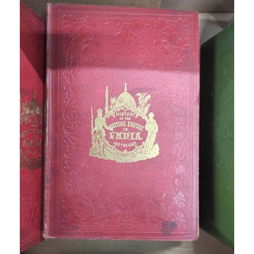 161 - NOLAN E. H.  The History of the British Empire in India. 8 vols. Eng. plates & maps. Royal 8vo. ... 