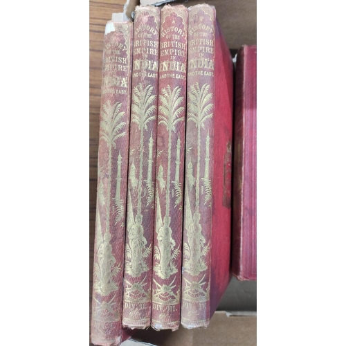 161 - NOLAN E. H.  The History of the British Empire in India. 8 vols. Eng. plates & maps. Royal 8vo. ... 