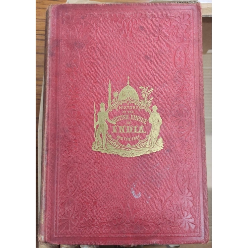 161 - NOLAN E. H.  The History of the British Empire in India. 8 vols. Eng. plates & maps. Royal 8vo. ... 